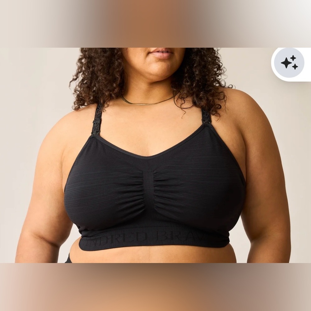 Kindred Bravely Black Sublime Wireless Nursing/pumping Maternity Bra, Busty